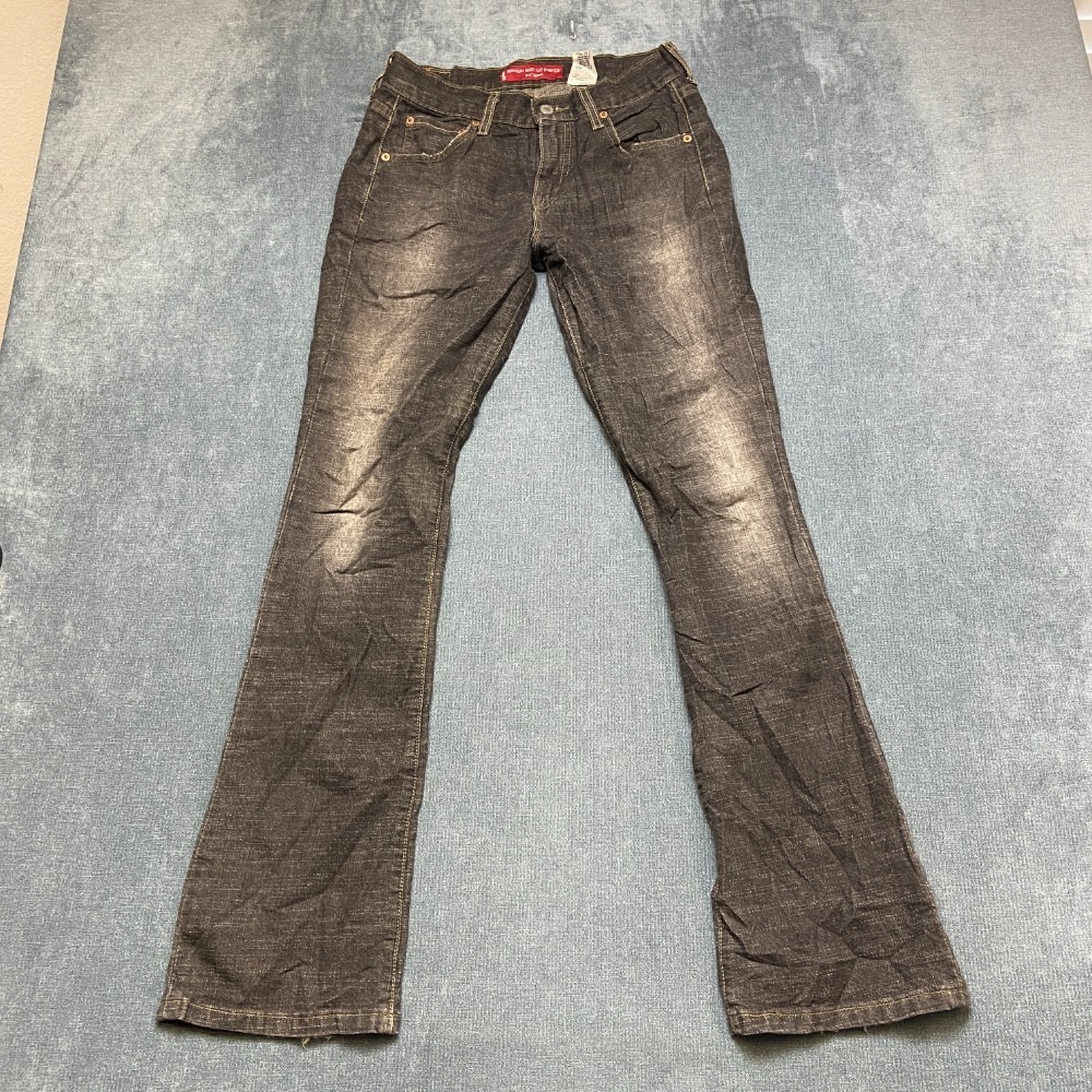 Y2K Levi's 515 Nouveau Bootcut Jeans Womens 4M Gray Denim Cotton Stretch Low Ris